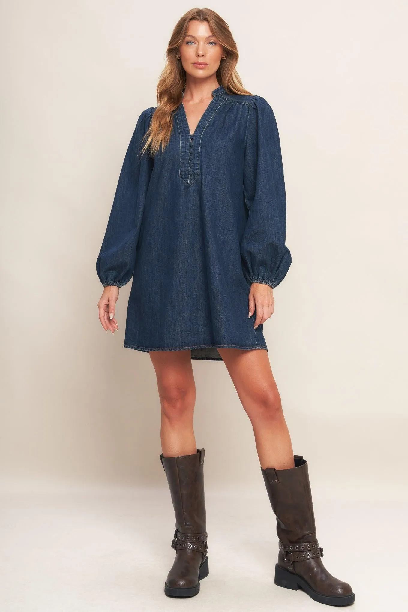 Canyon Breeze Denim Mini Dress sold by Zulily product image thumbnail 5