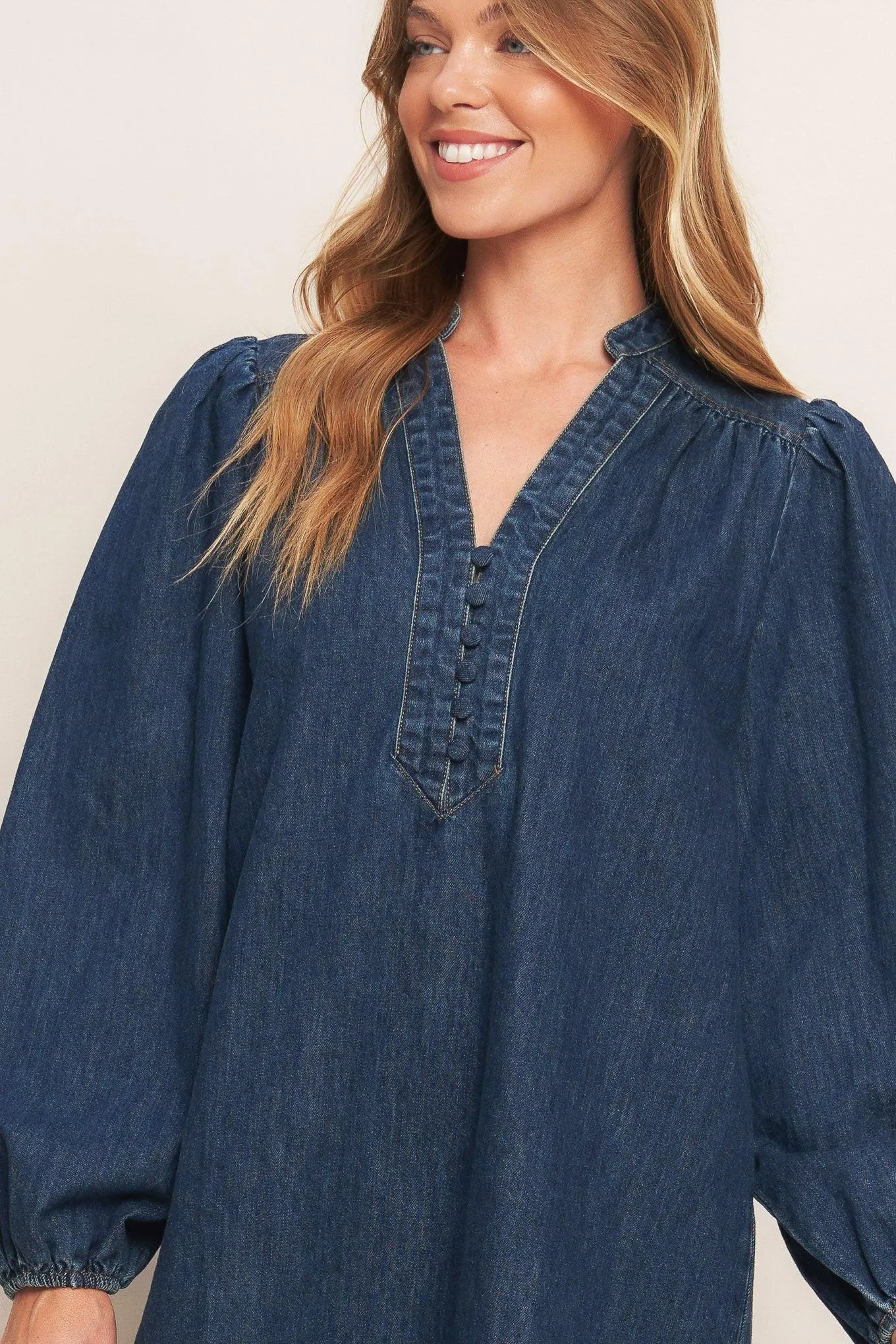 Canyon Breeze Denim Mini Dress sold by Zulily product image thumbnail 3