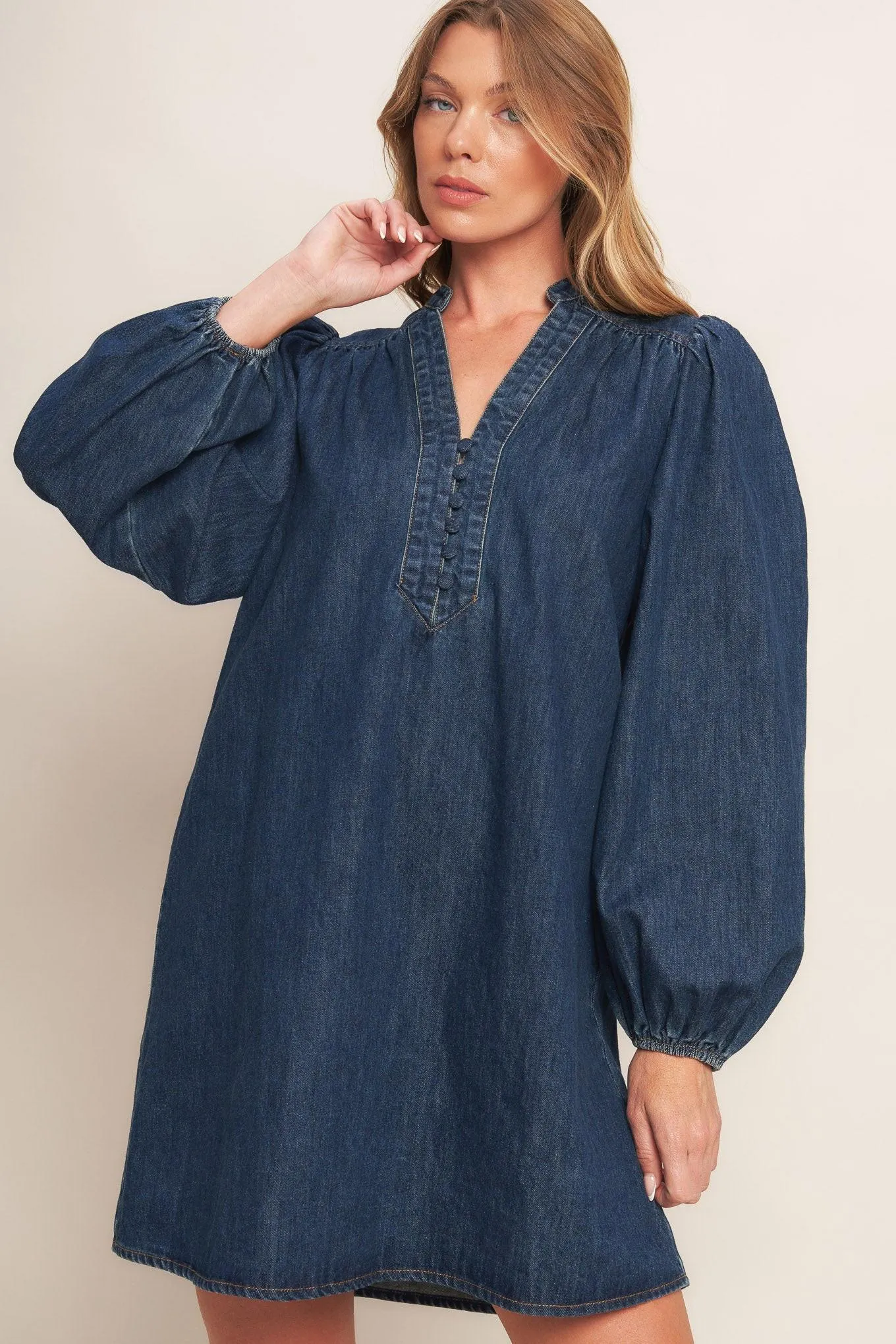 Canyon Breeze Denim Mini Dress sold by Zulily product image thumbnail 4