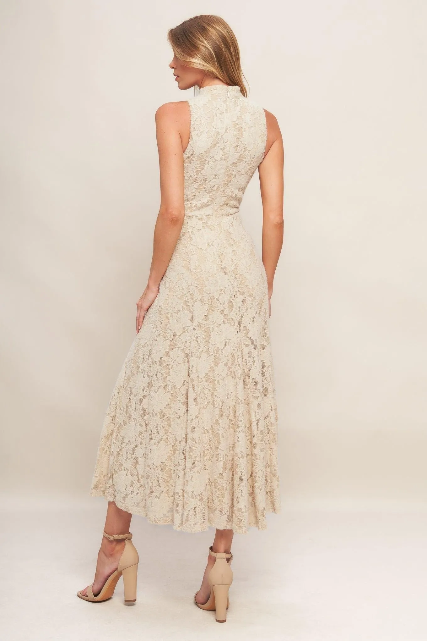 Elegant Floral Stretch Lace Midi Dress sold by Zulily product image thumbnail 2