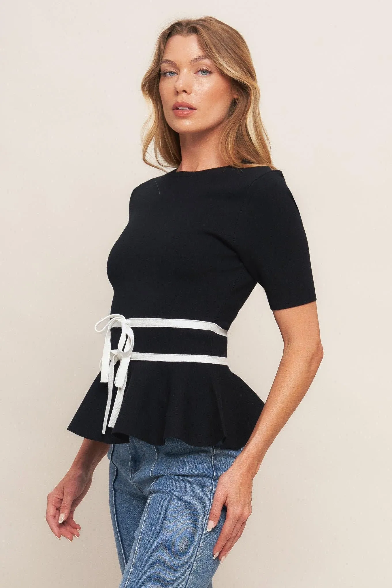 Sunlit Grove Black Sweater Knit Top sold by Zulily product image thumbnail 2