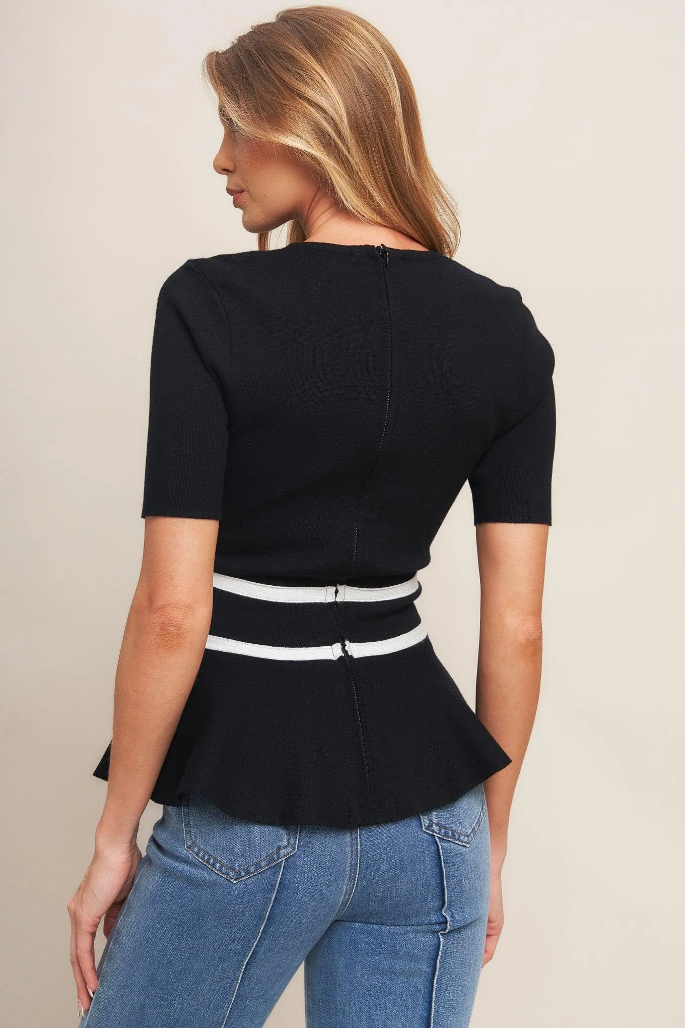 Sunlit Grove Black Sweater Knit Top sold by Zulily product image thumbnail 4