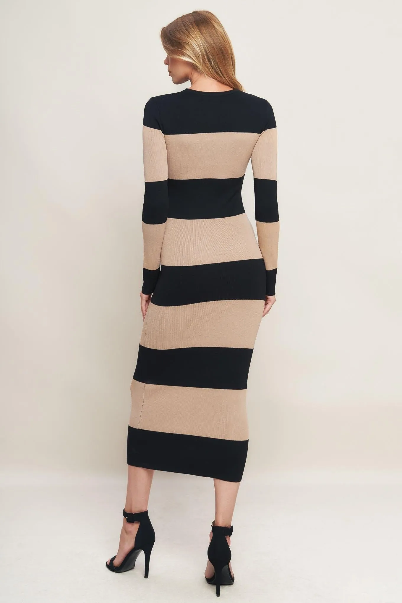 Modern Attitude Striip Sweater Midi Dress sold by Zulily product image thumbnail 3