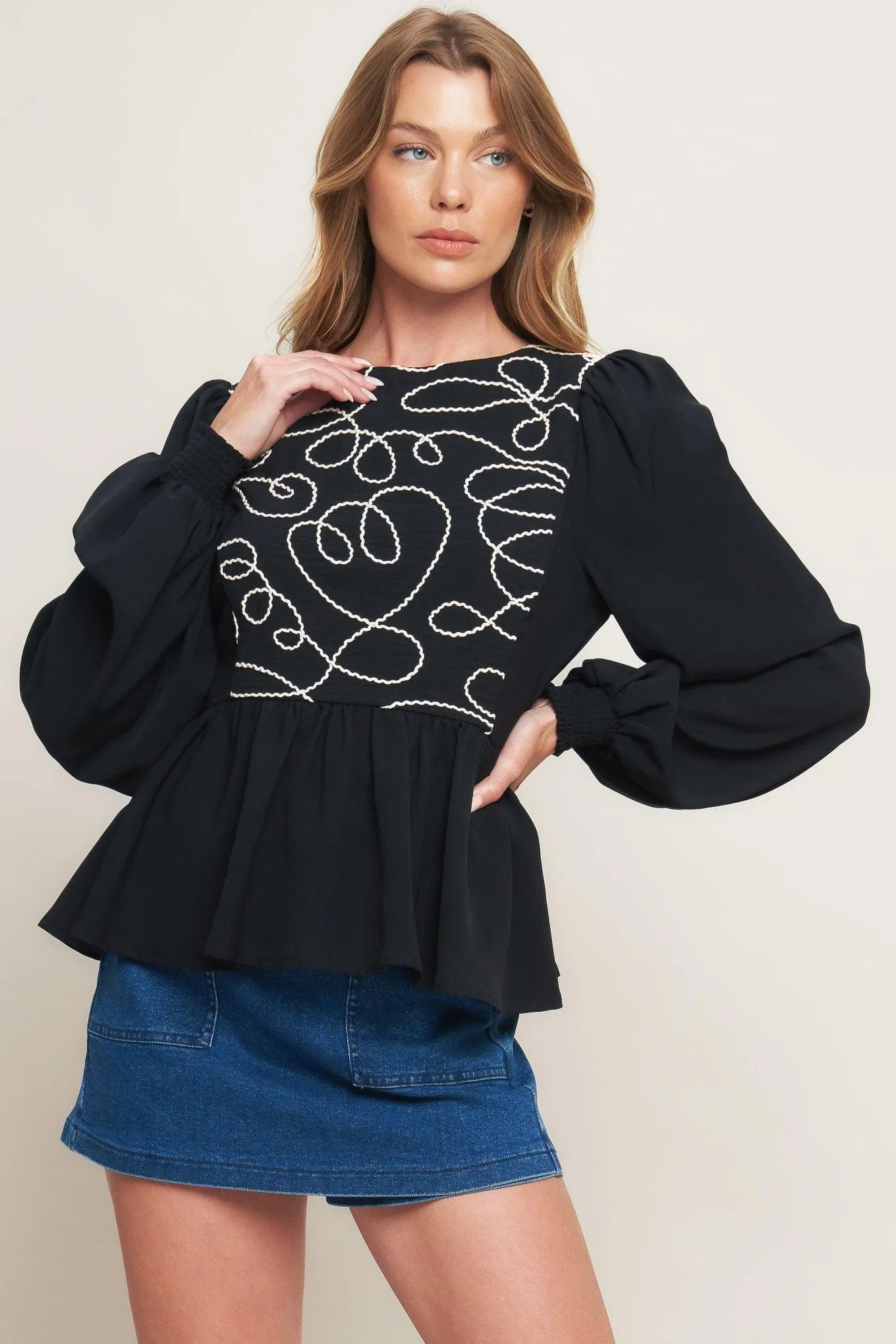 Black Canvas Woven Top sold by Zulily product image thumbnail 5
