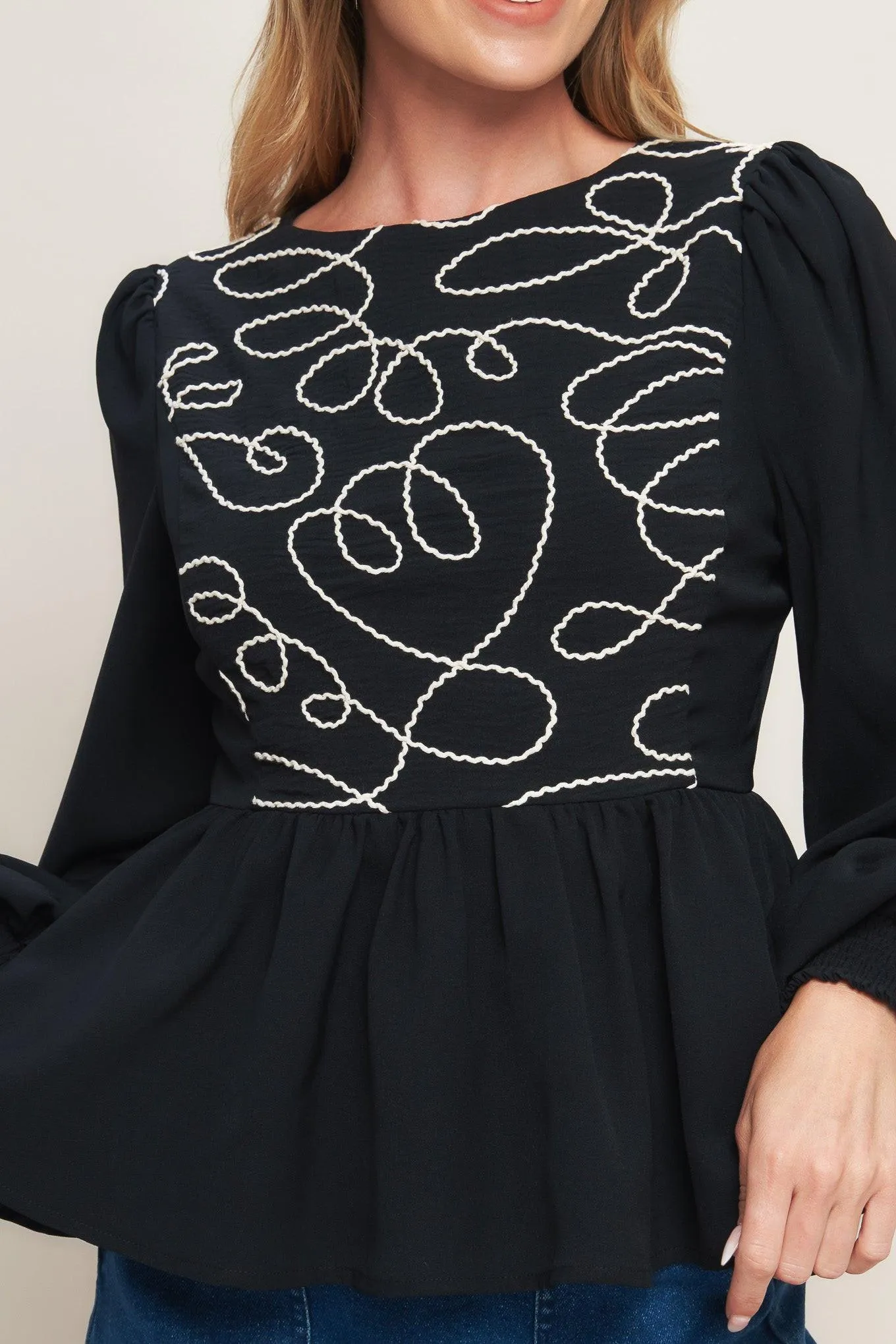 Black Canvas Woven Top sold by Zulily product image thumbnail 2