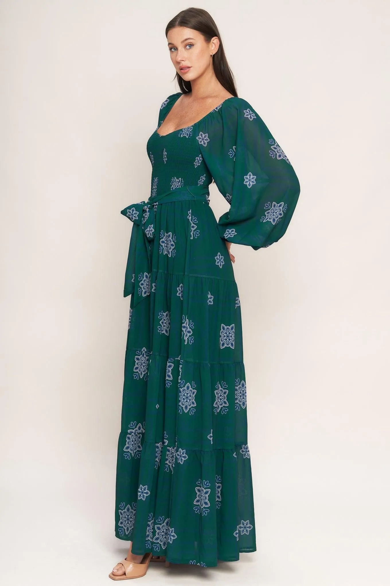Azure Botanique Woven Maxi Dress sold by Zulily