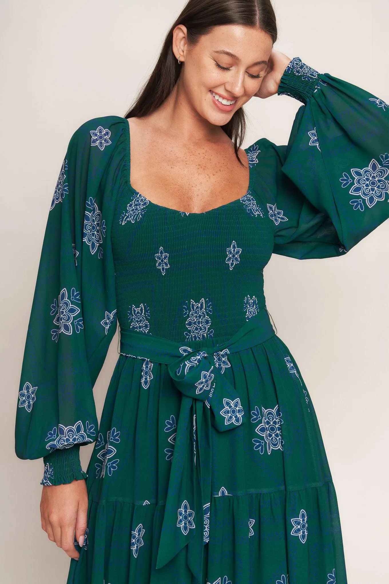 Azure Botanique Woven Maxi Dress sold by Zulily product image thumbnail 2