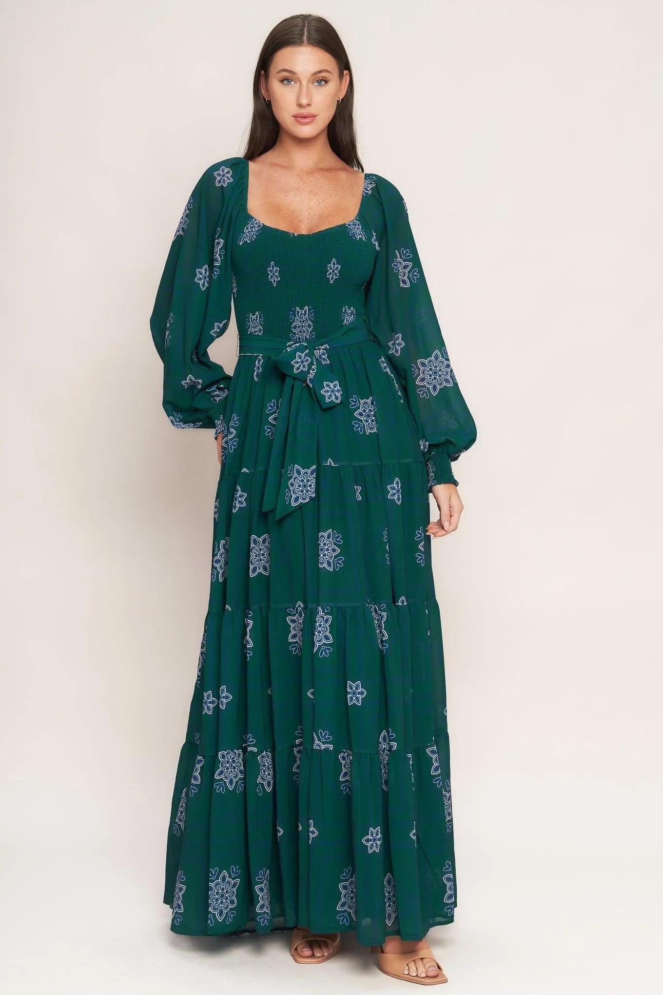 Azure Botanique Woven Maxi Dress sold by Zulily product image thumbnail 4