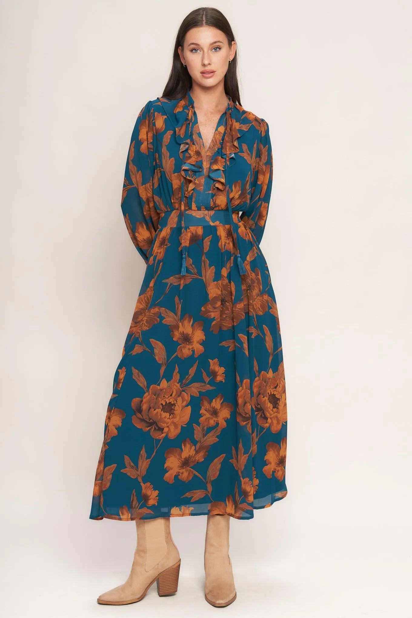Burnished Botanica Woven Midi Dress sold by Zulily product image thumbnail 4