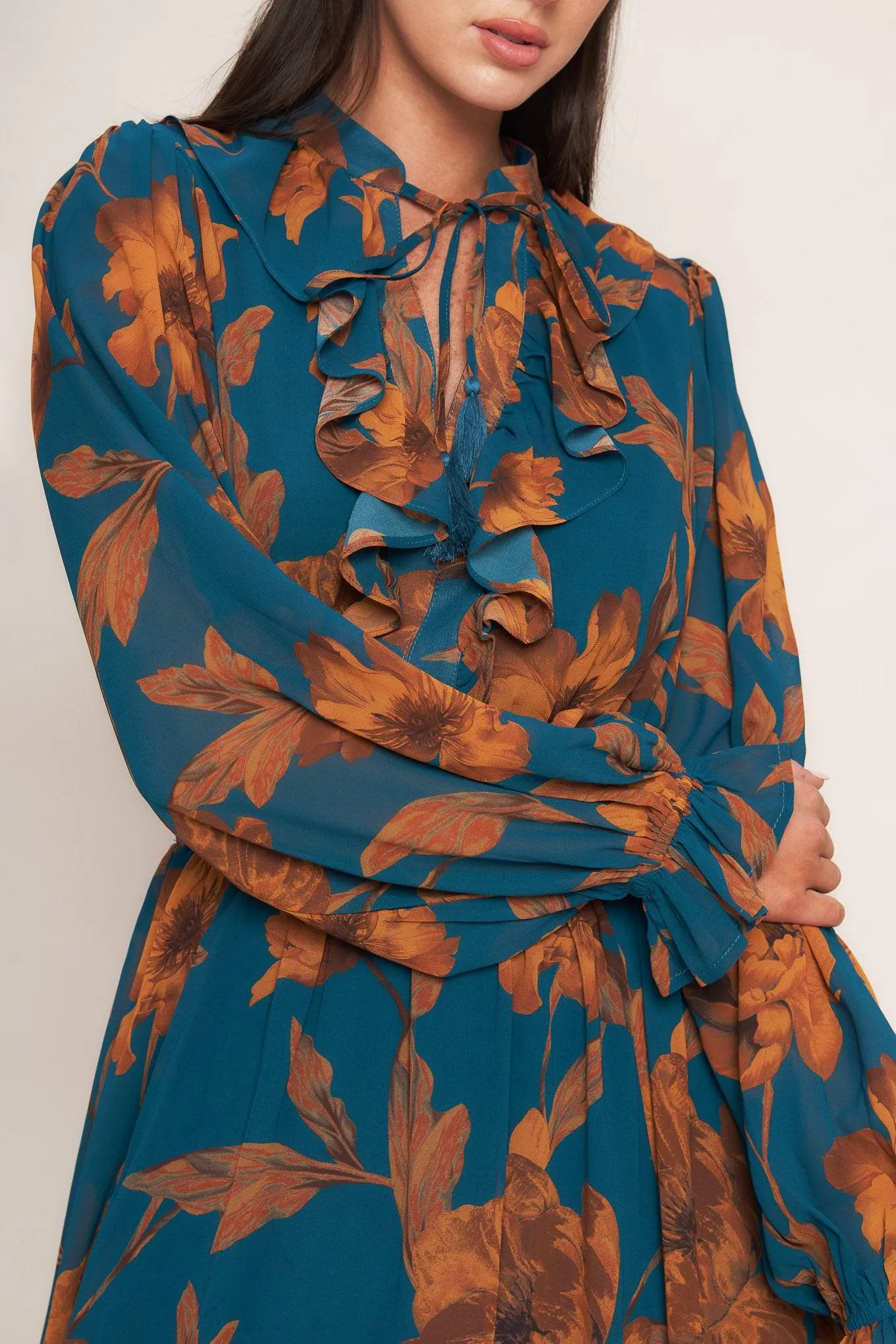 Burnished Botanica Woven Midi Dress sold by Zulily product image thumbnail 2