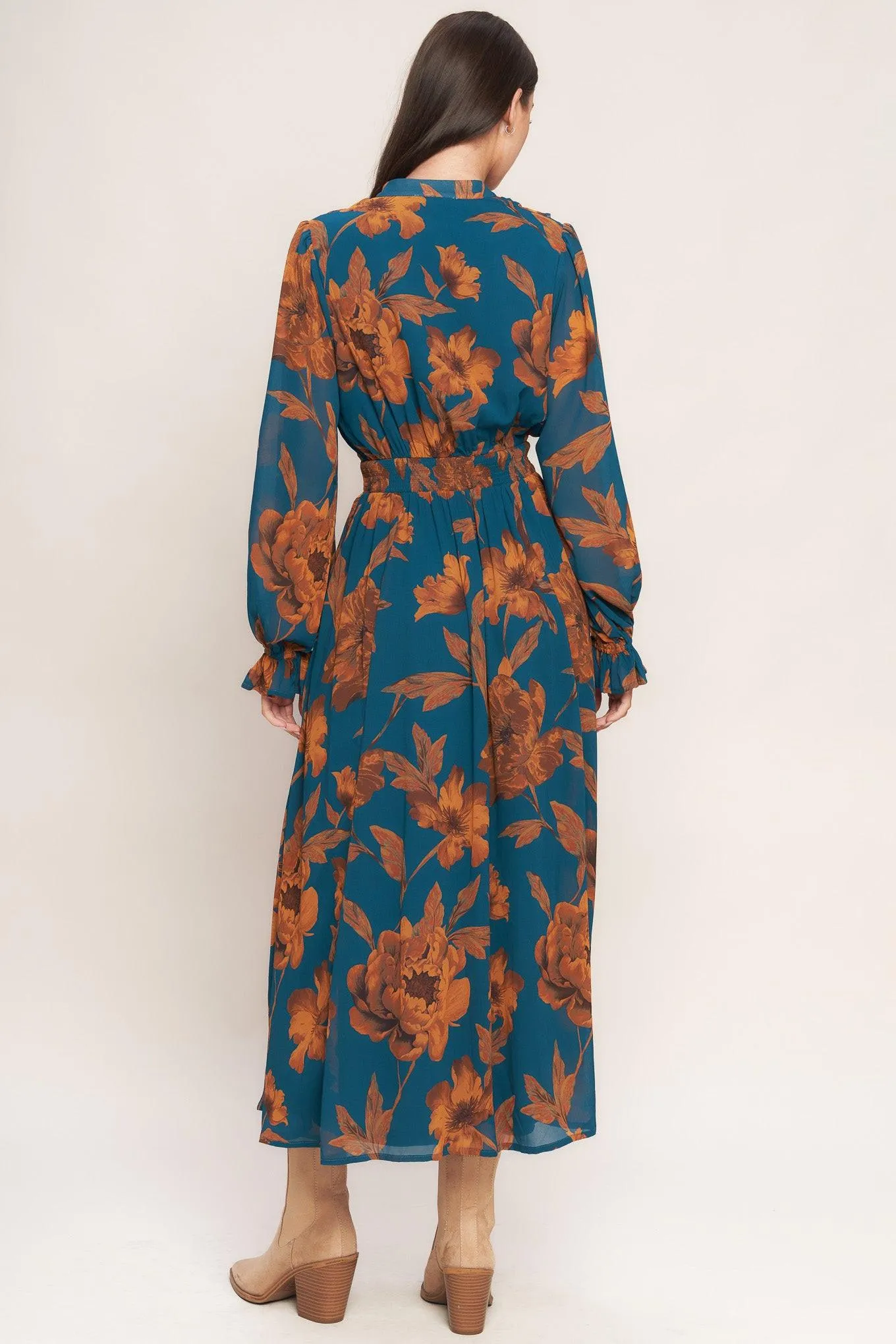 Burnished Botanica Woven Midi Dress sold by Zulily product image thumbnail 3