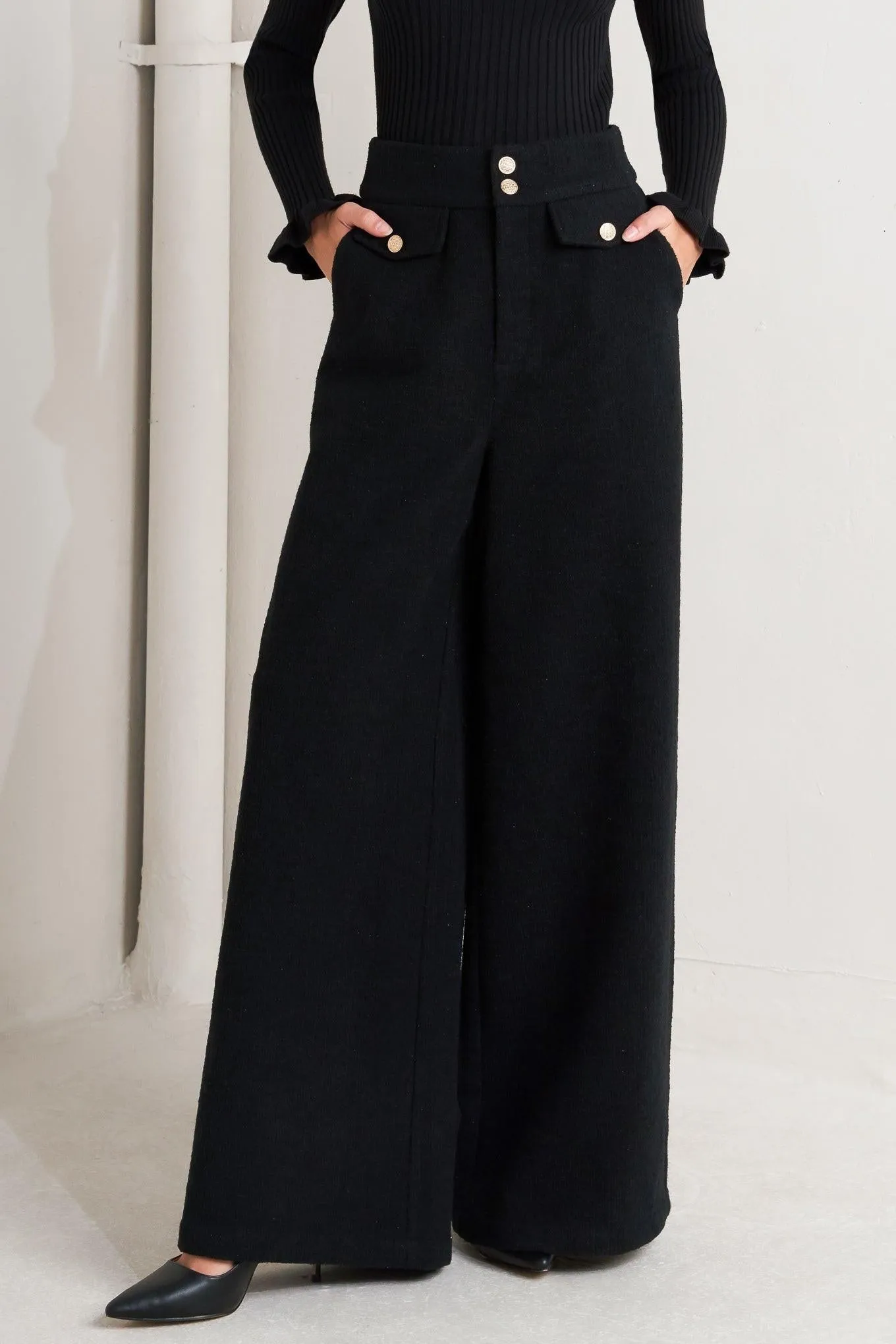 Prestige Volume Black Woven Pants sold by Zulily product image thumbnail 3