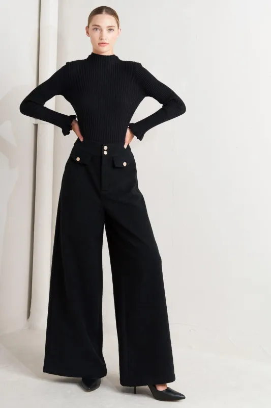 Prestige Volume Black Woven Pants made by Flying Tomato
