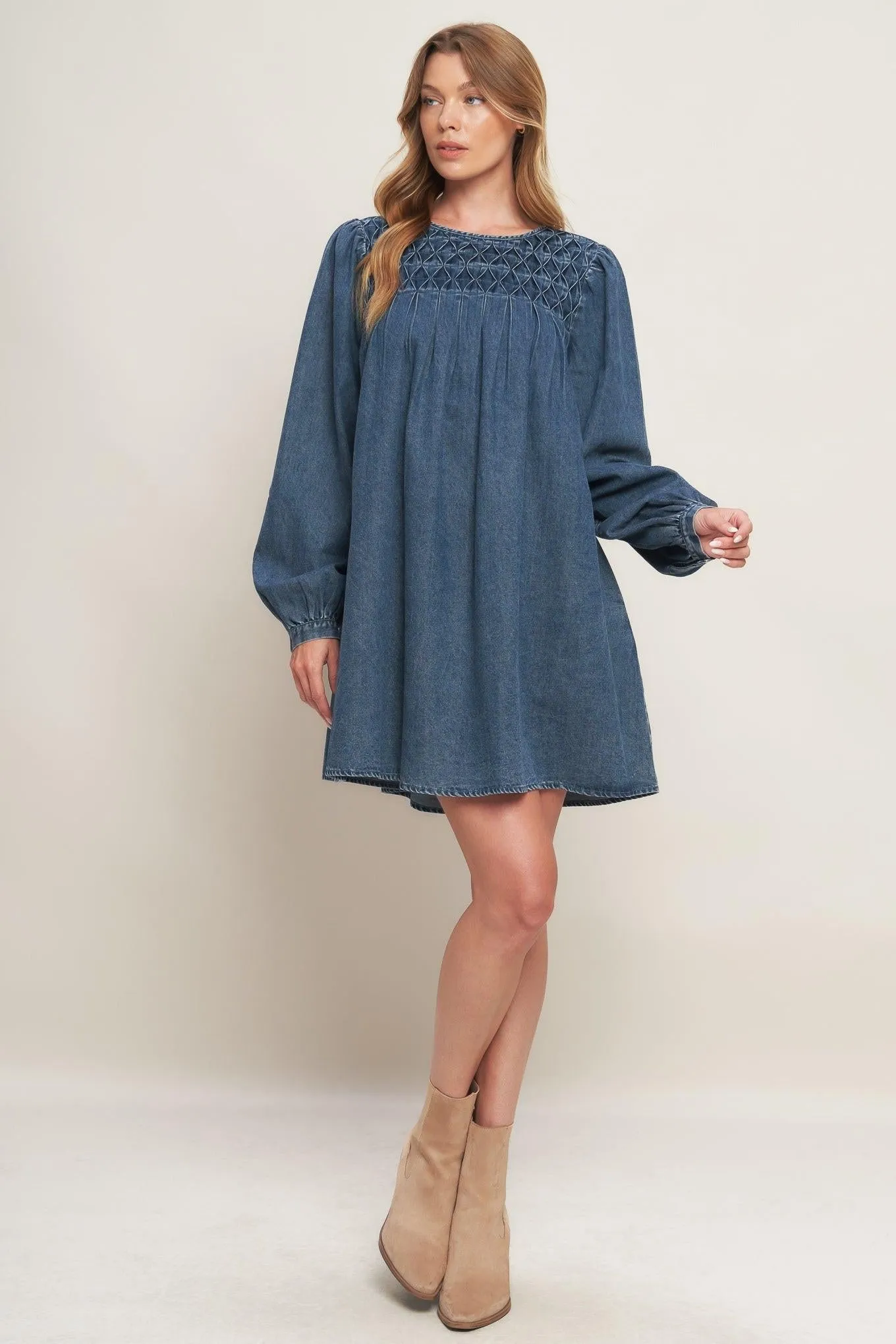 Weekend Denim Icon Mini Dress sold by Zulily