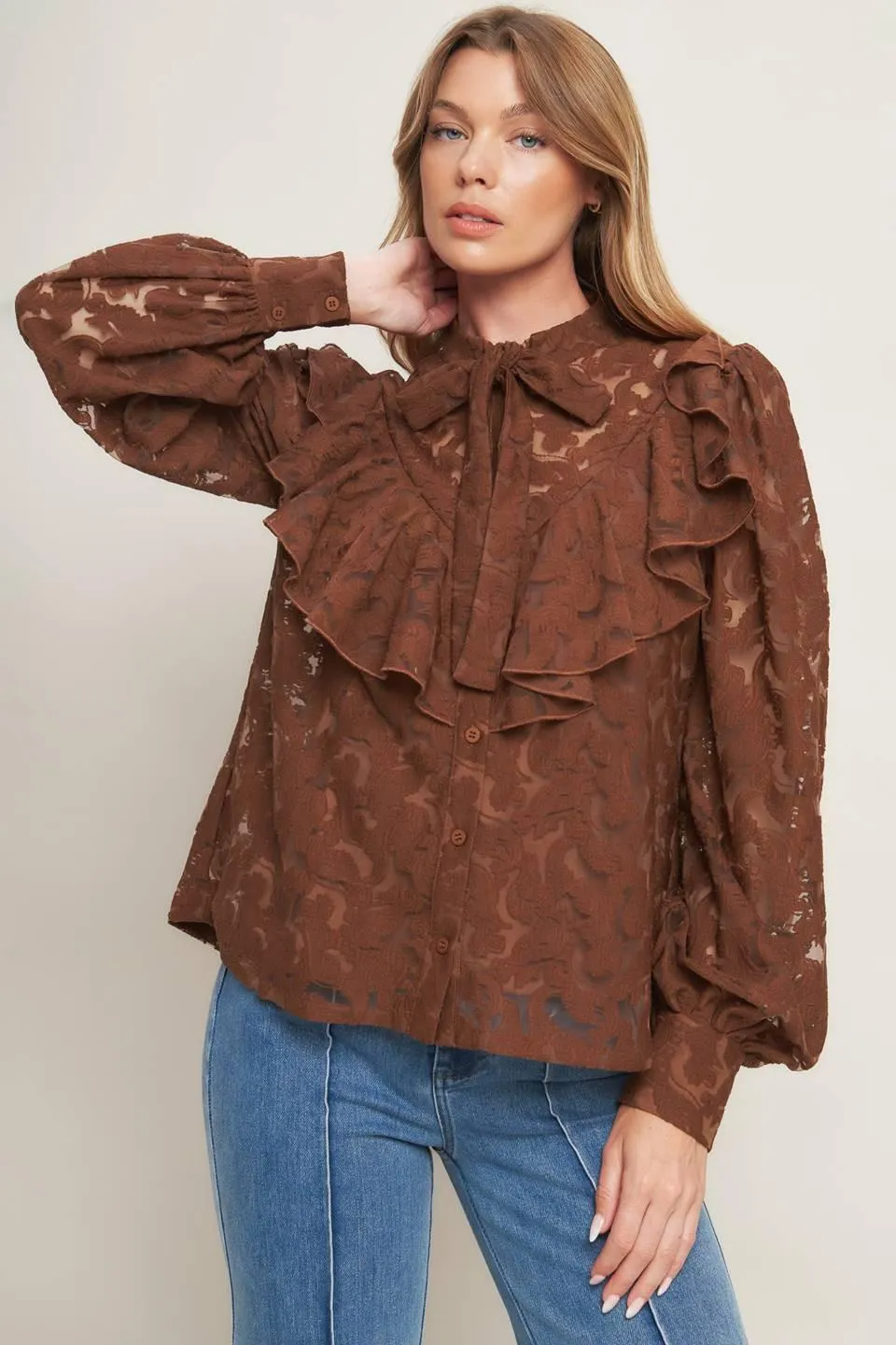 Romantic Shade Woven Lace Top sold by Zulily product image thumbnail 5