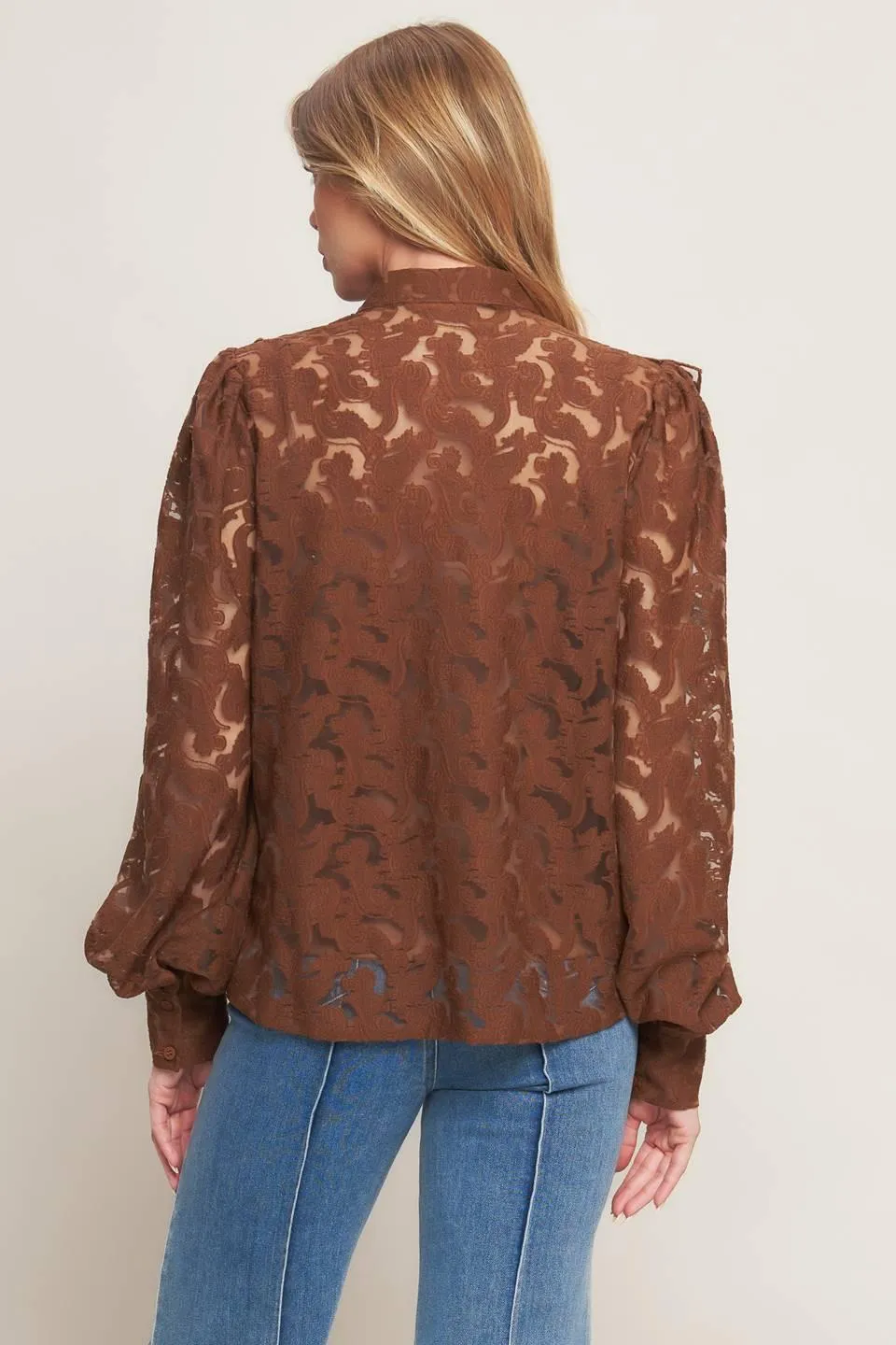 Romantic Shade Woven Lace Top sold by Zulily product image thumbnail 2