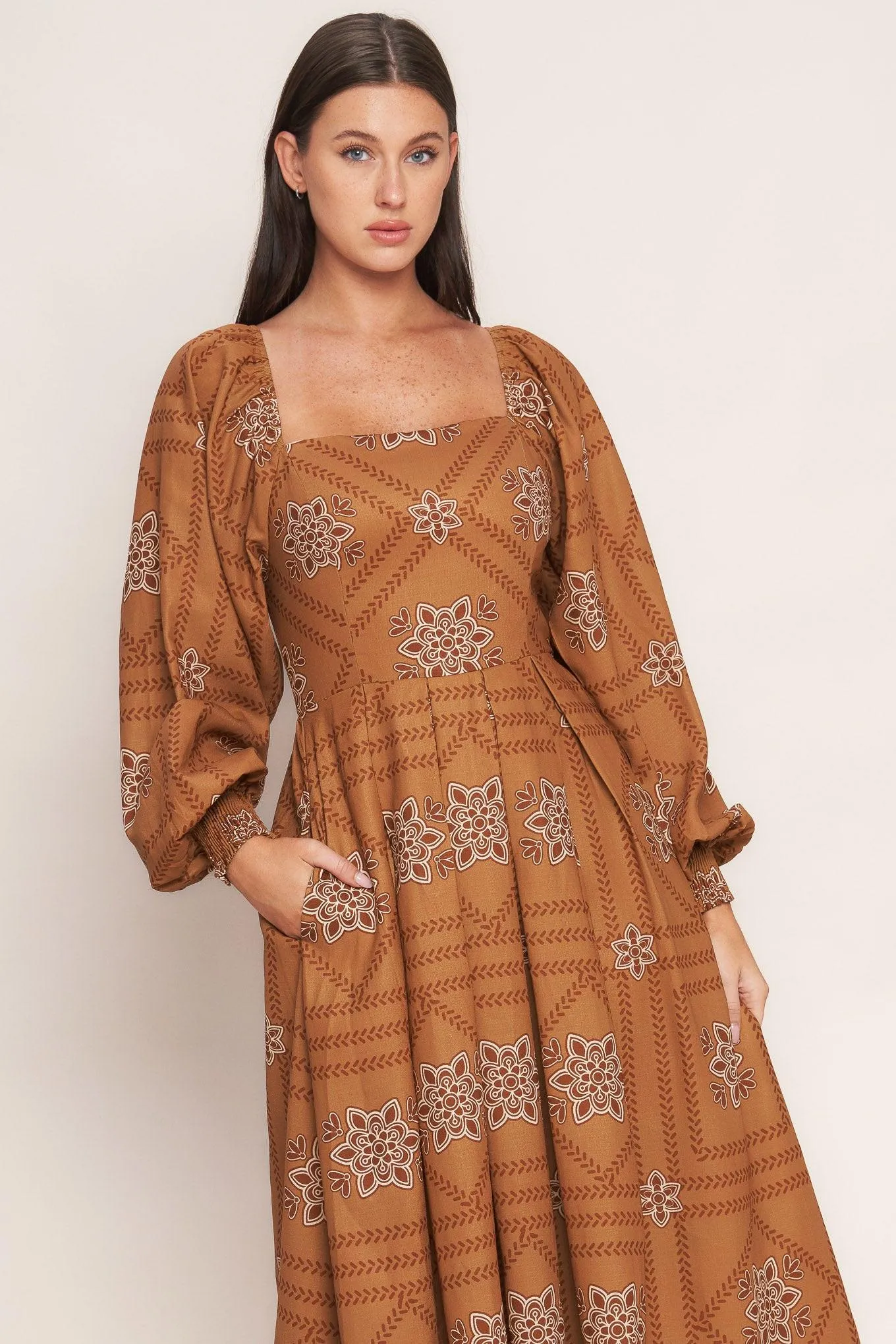 Southwest Squares Woven Midi Dress sold by Zulily product image thumbnail 3