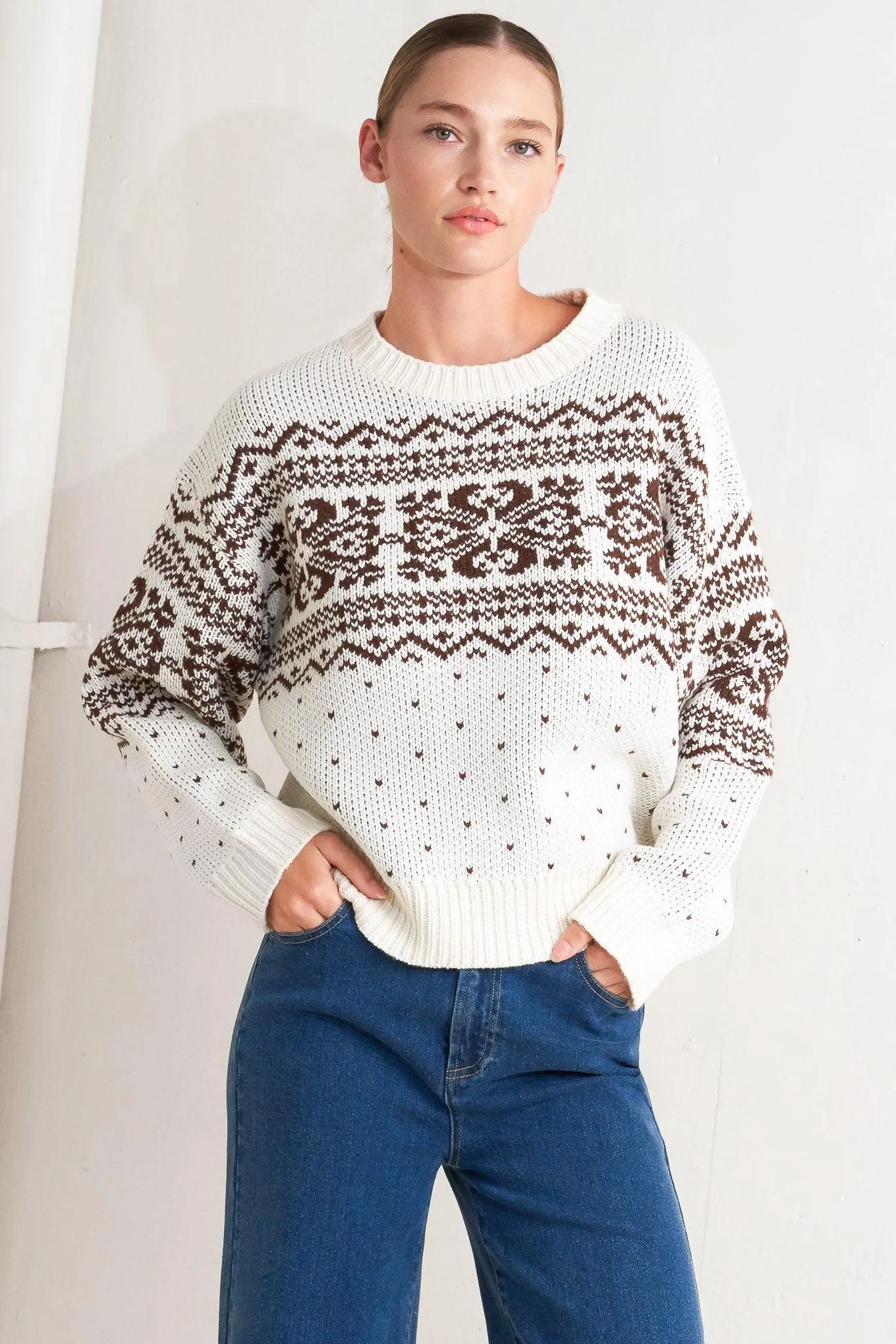 Snowflake Glam Pullover Sweater Top sold by Zulily product image thumbnail 4