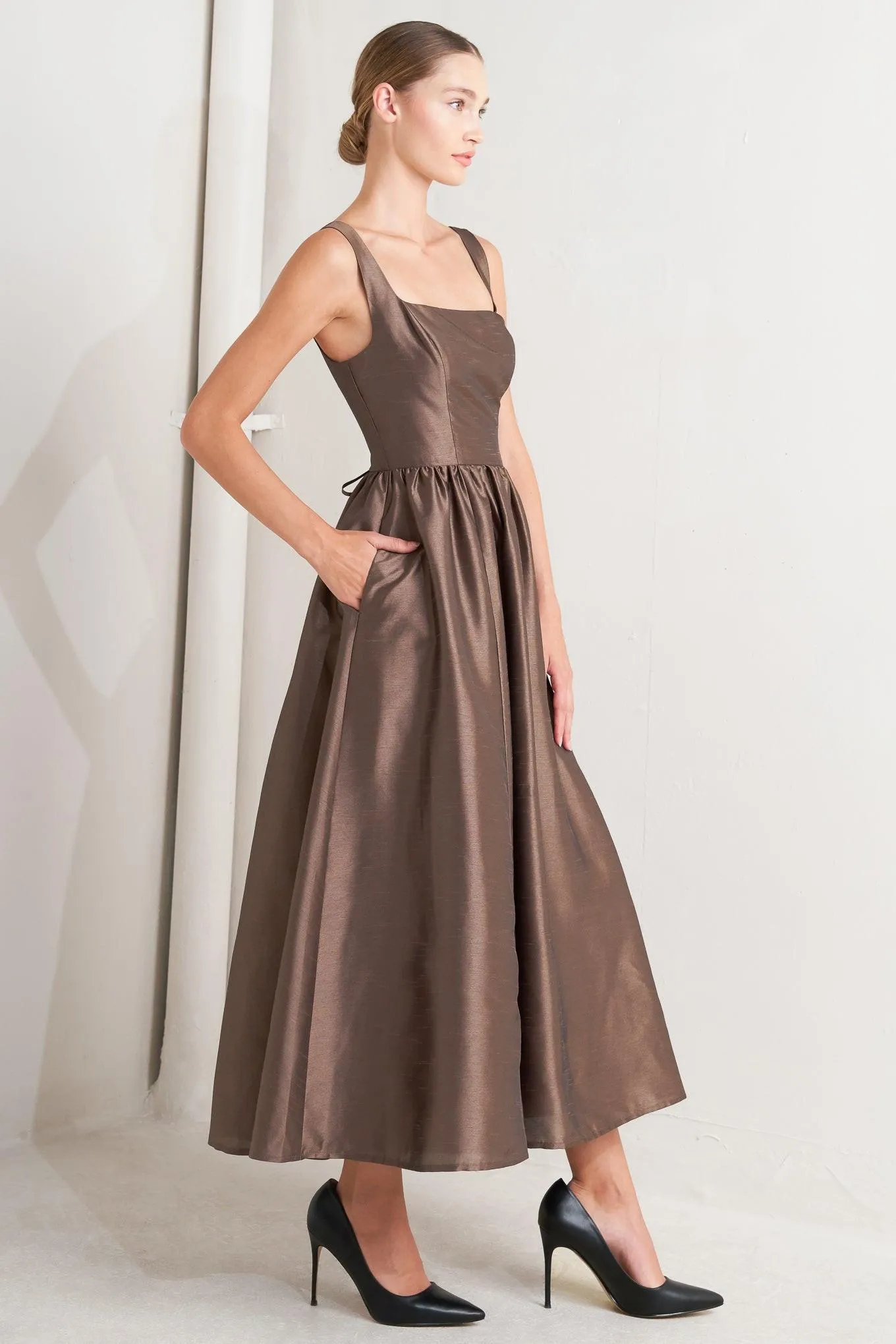 Café Luster Woven Midi Dress sold by Zulily product image thumbnail 3
