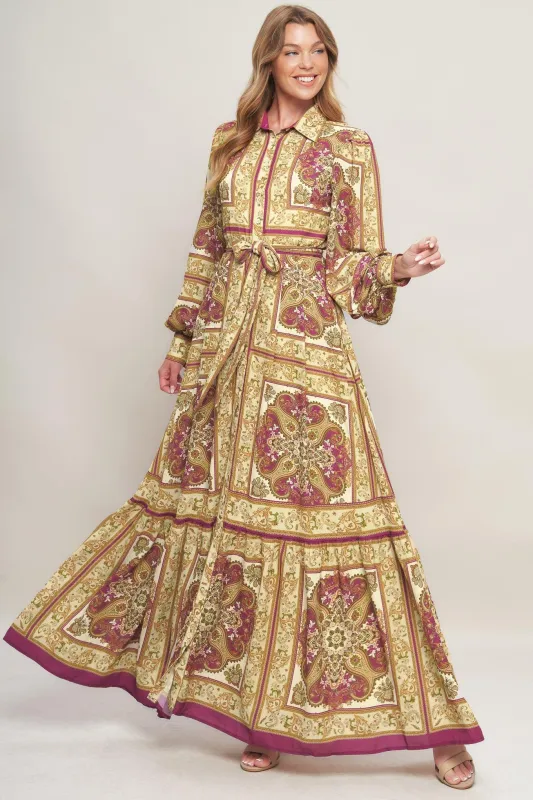 Royal Boho Energy Woven Maxi Dress made by Flying Tomato