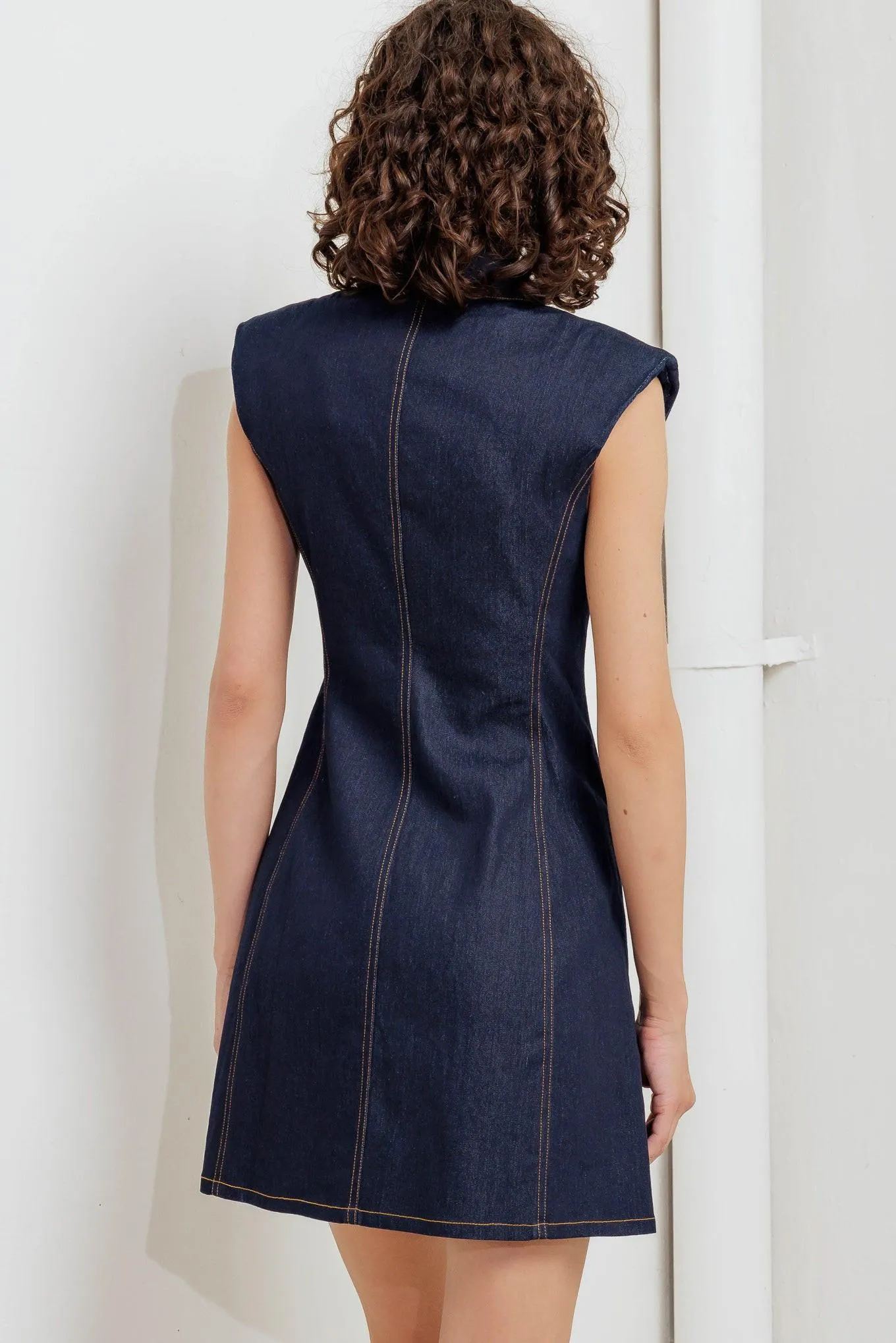 Sleek Craft Denim Mini Dress sold by Zulily product image thumbnail 4