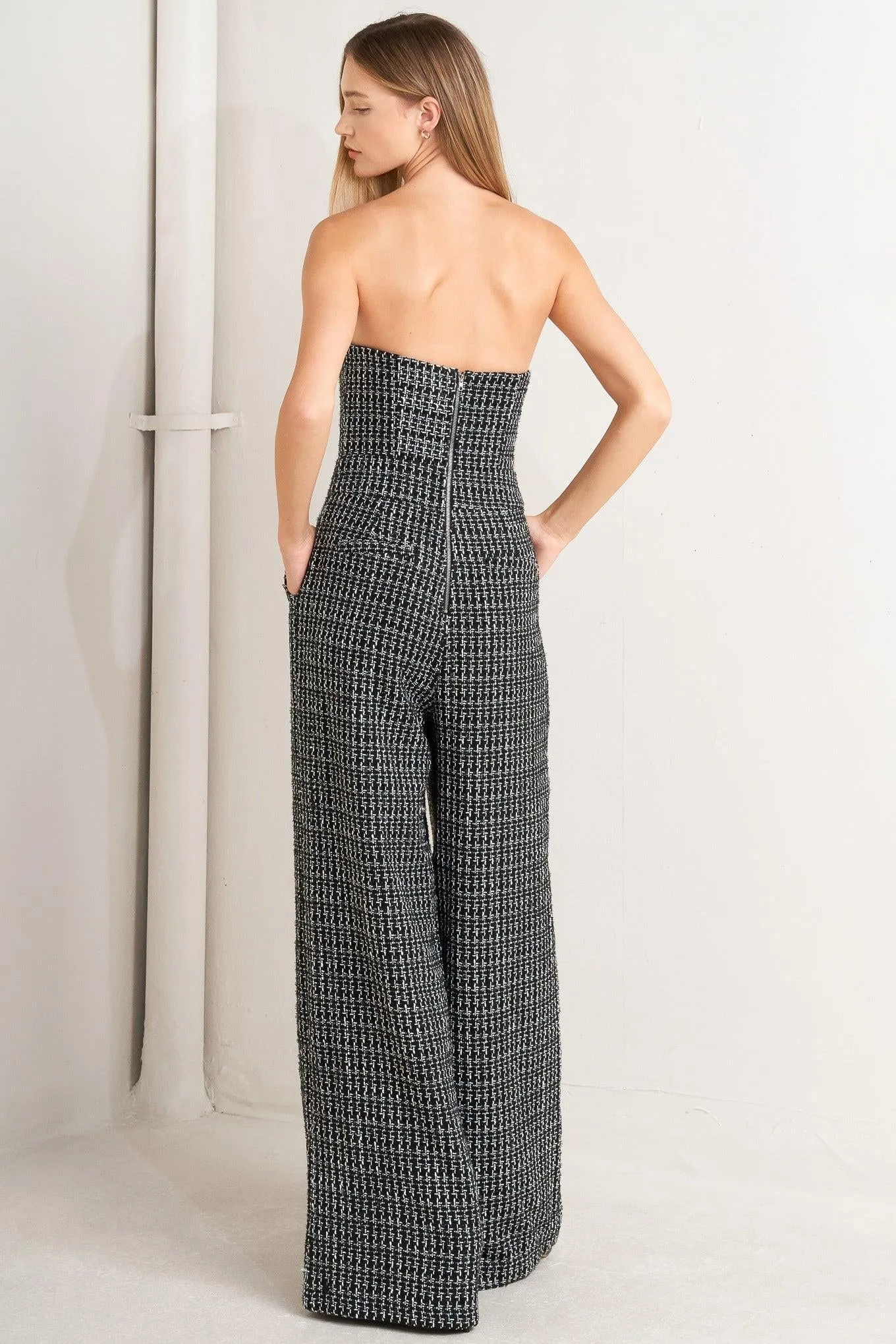 Haute Strapless Tweed Jumpsuit sold by Zulily product image thumbnail 2