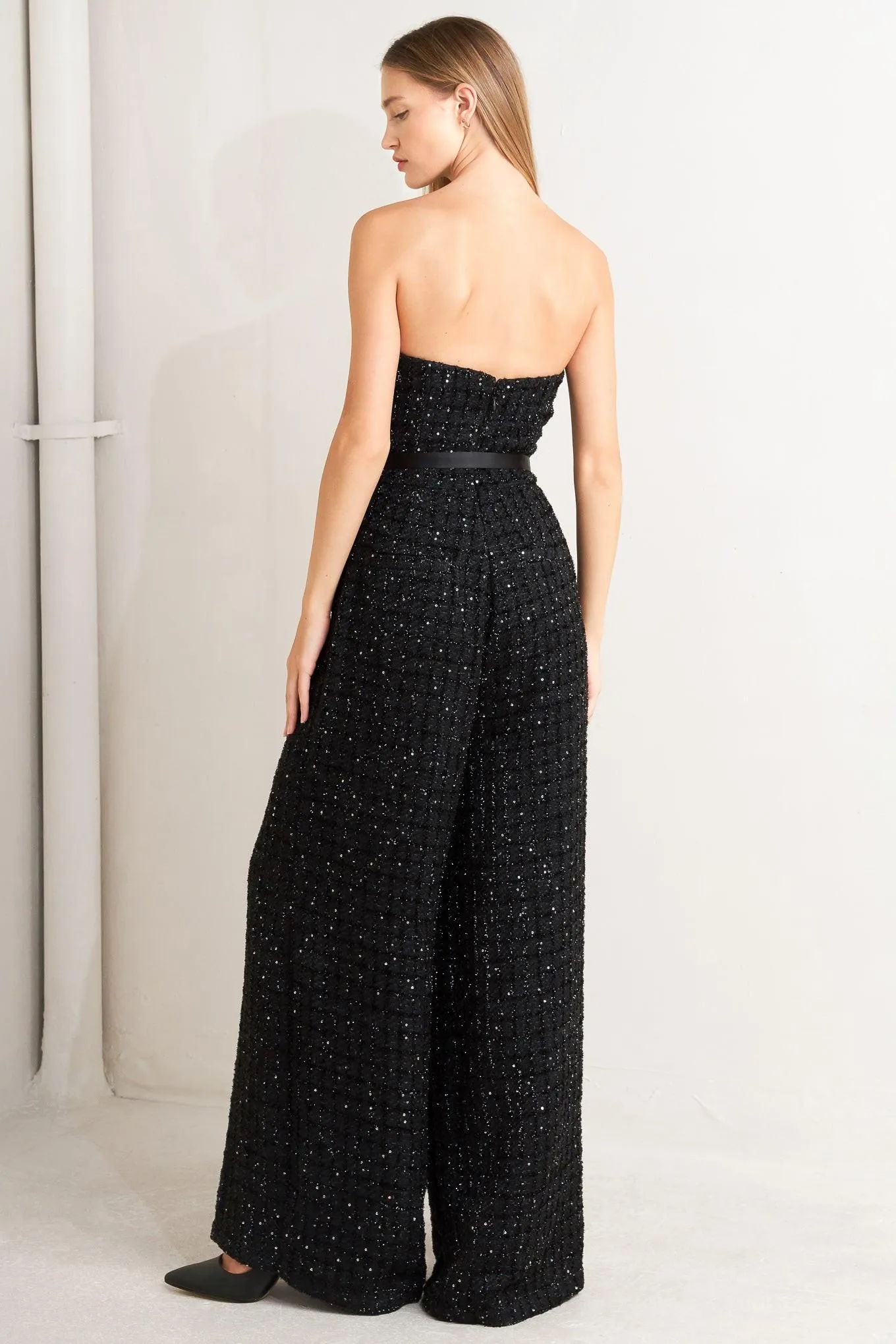 Spark Noir Tweed Jumpsuit sold by Zulily product image thumbnail 3