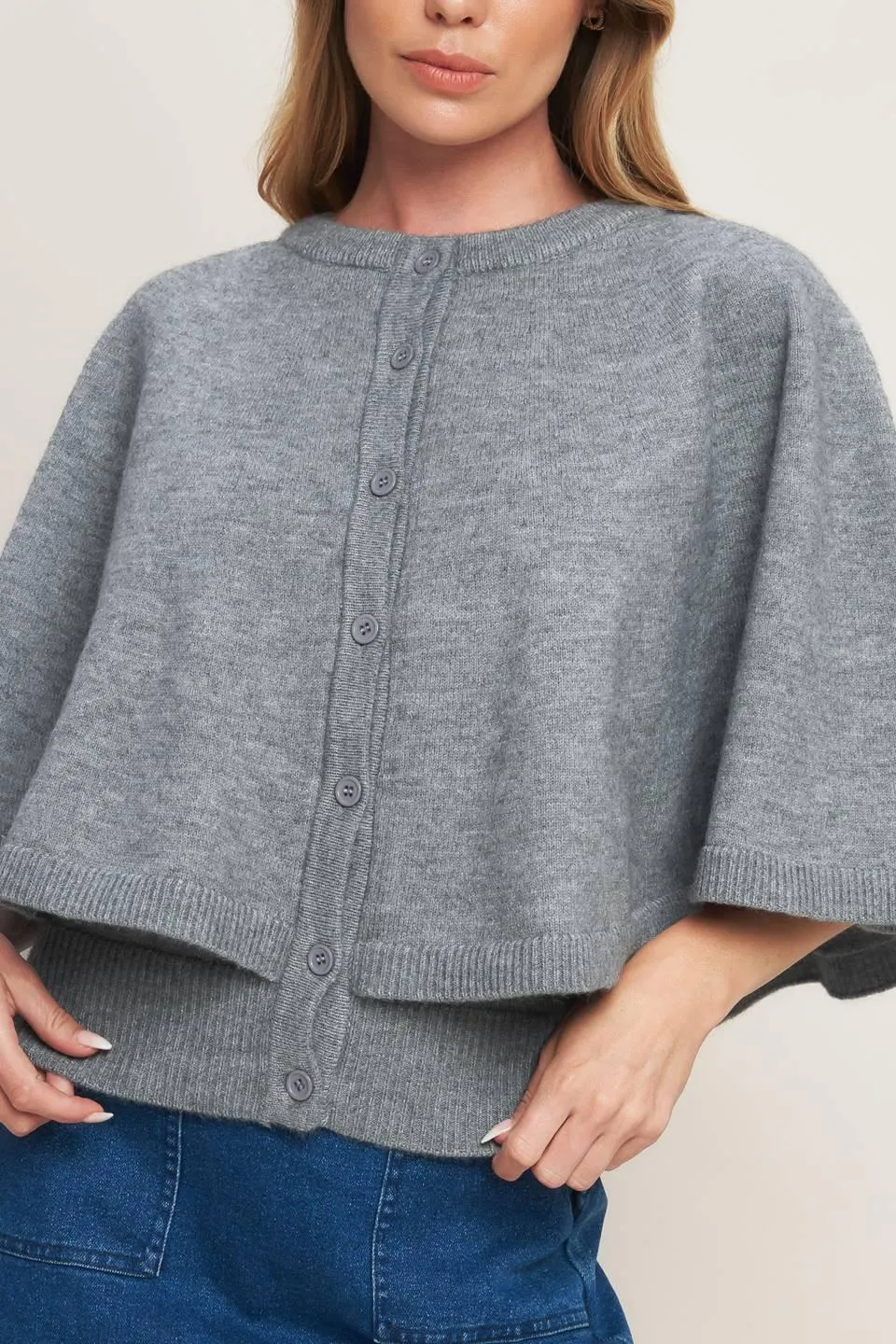 Misty Shawl Capelet Sweater sold by Zulily product image thumbnail 4
