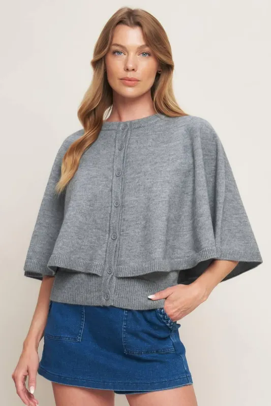 Misty Shawl Capelet Sweater made by Flying Tomato