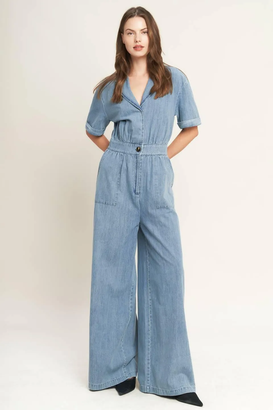 Quiet Luxury Lightweight Denim Jumpsuit sold by Zulily product image thumbnail 5