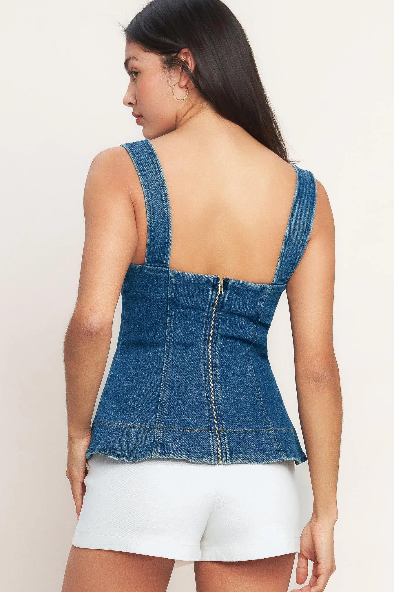 Sweet Denim Peplum Top sold by Zulily product image thumbnail 2