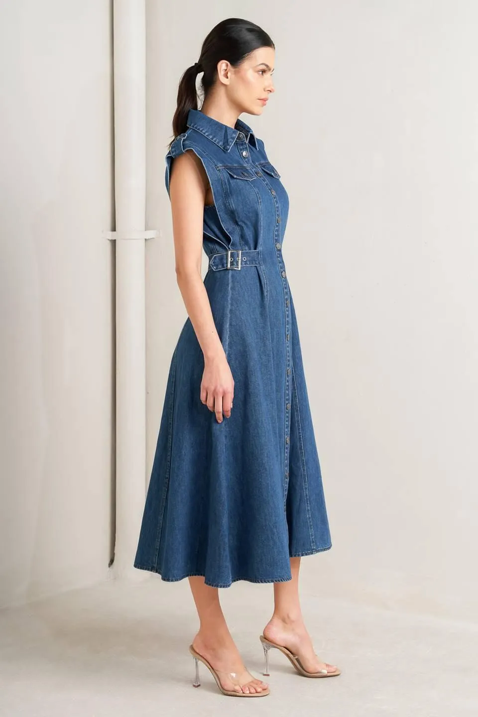 Icon Vintage Denim Midi Dress sold by Zulily product image thumbnail 5