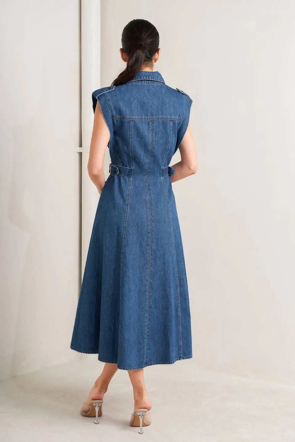 Icon Vintage Denim Midi Dress sold by Zulily product image thumbnail 2