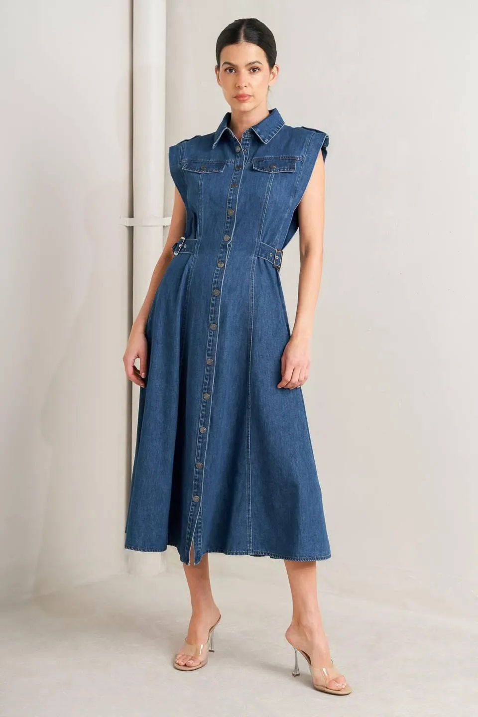 Icon Vintage Denim Midi Dress sold by Zulily