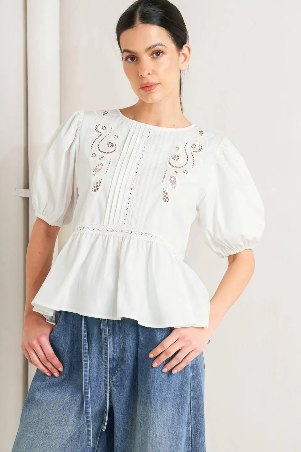 Silent Morning Woven Top sold by Zulily