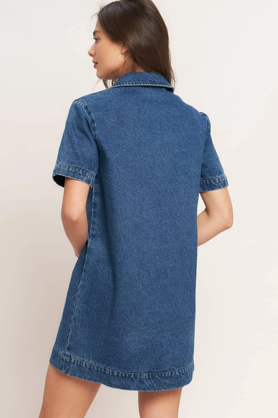 Blue Canvas Denim Mini Dress sold by Zulily product image thumbnail 2