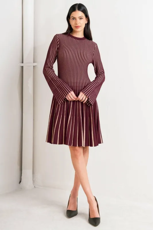 Vertical Grace Sweater Mini Dress made by Flying Tomato