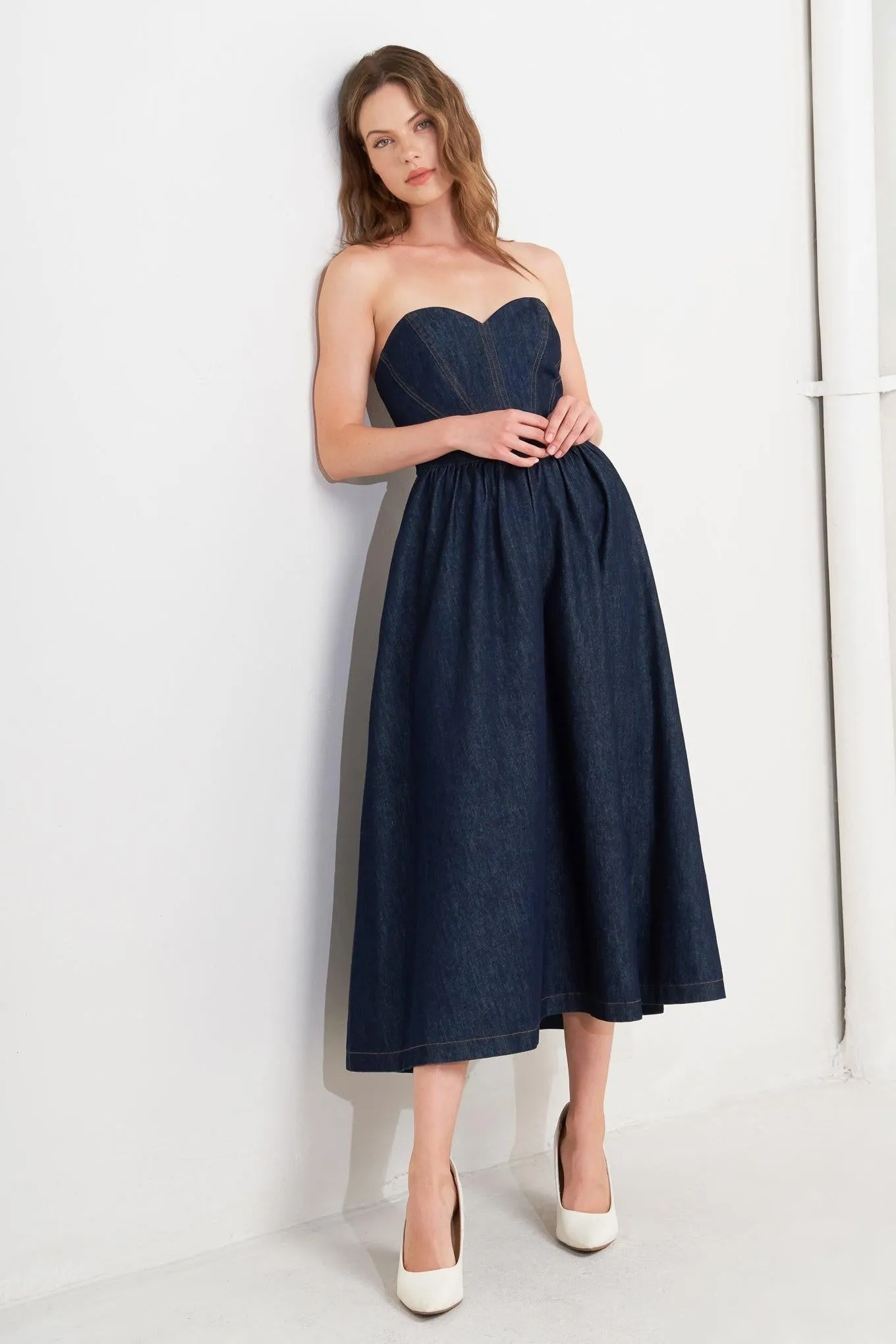 Vintage Siren Denim Midi Dress sold by Zulily product image thumbnail 4