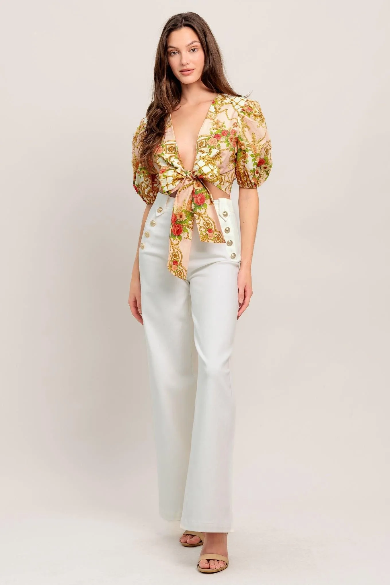 Palace Rose Statement Woven Crop Top sold by Zulily product image thumbnail 4