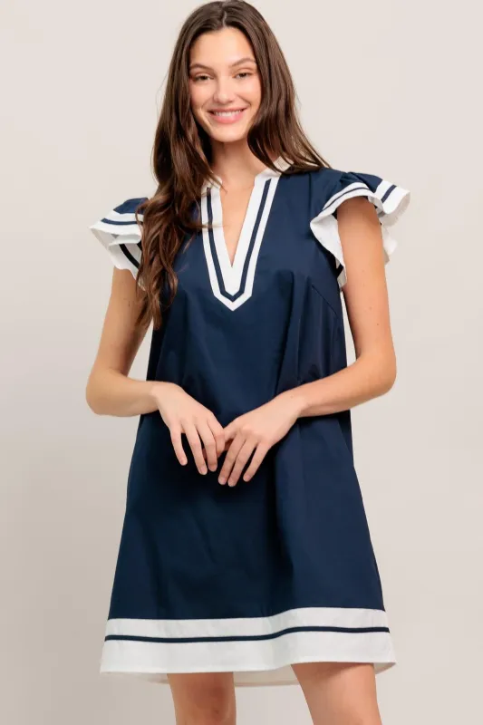 Portside Polish Woven Mini Dress made by Flying Tomato