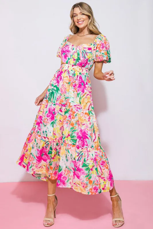 It Starts Now Woven Midi Dress made by Flying Tomato