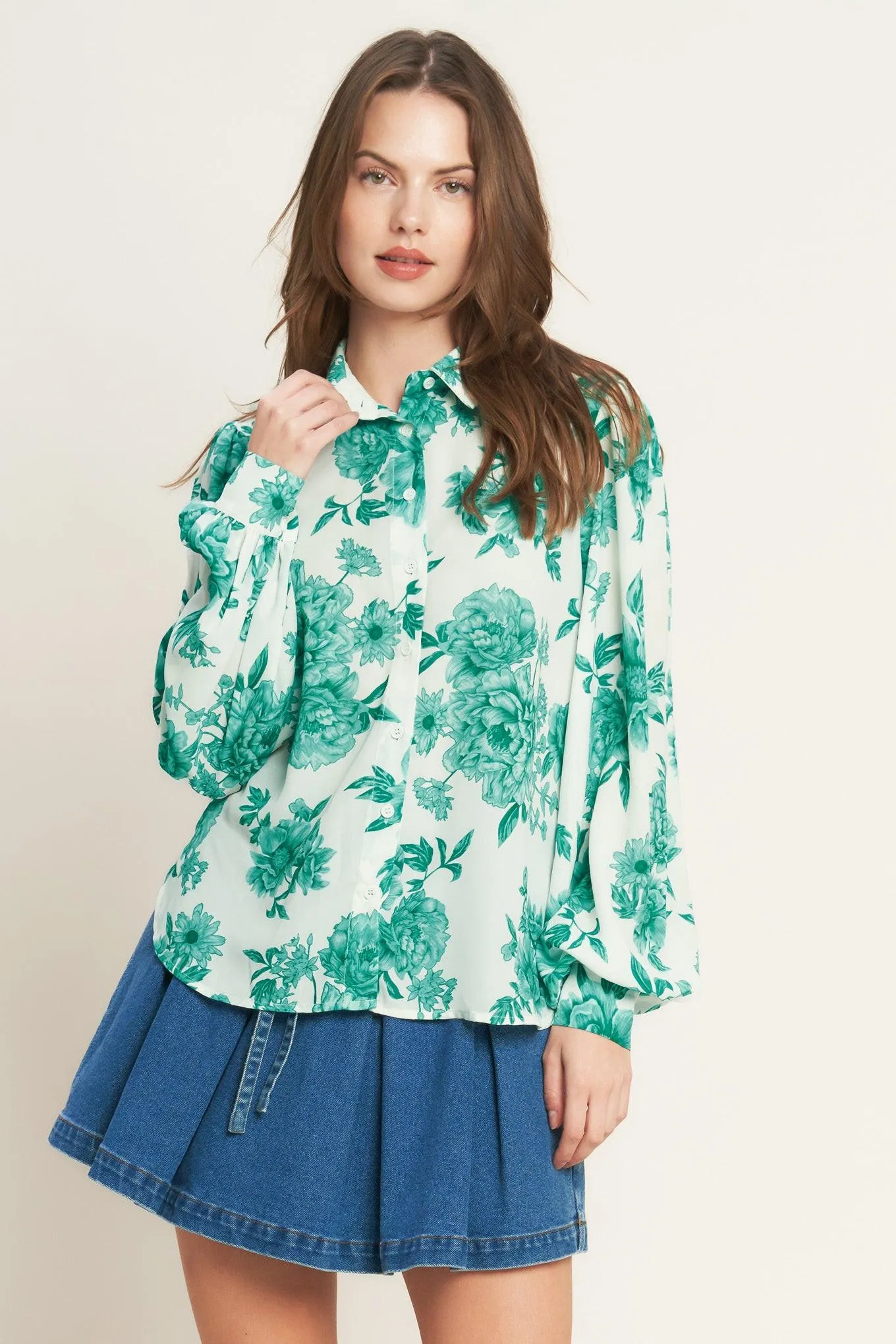 Botanical Pop Woven Top sold by Zulily