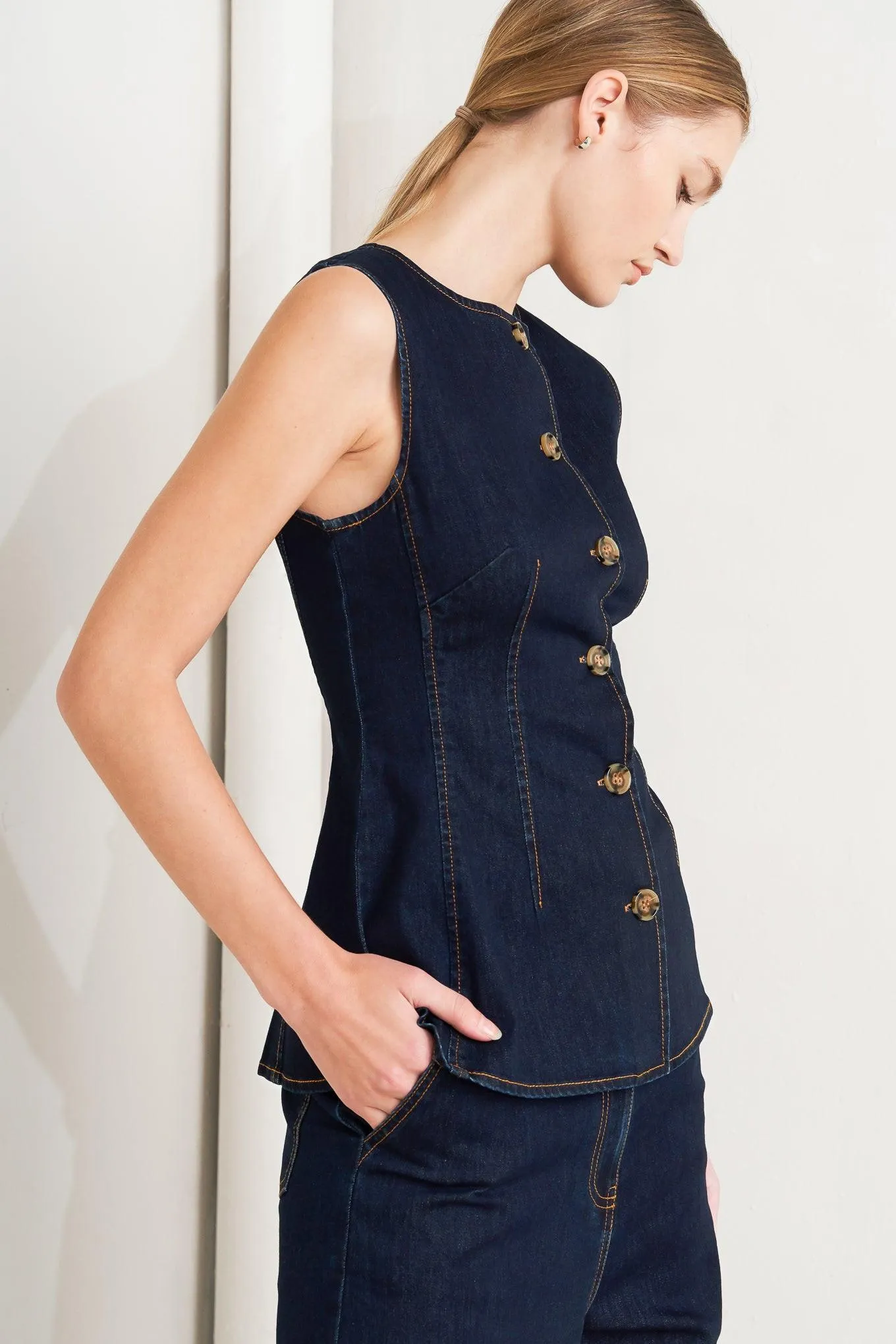 Euro City Denim Vest sold by Zulily product image thumbnail 3