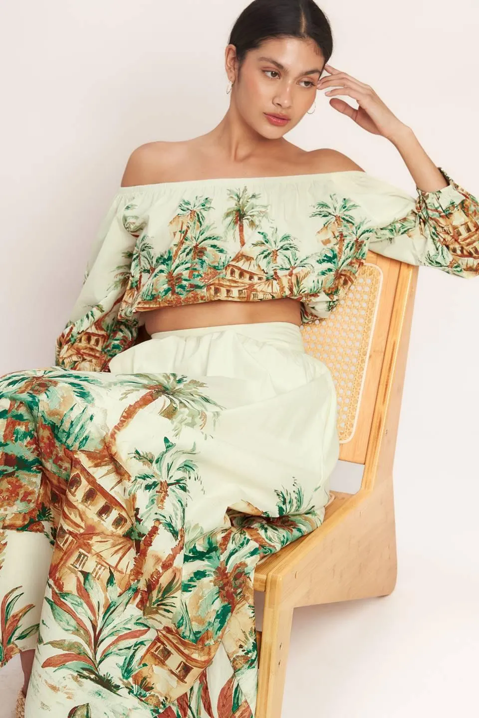 Island Time Only Woven Crop Top sold by Zulily product image thumbnail 4