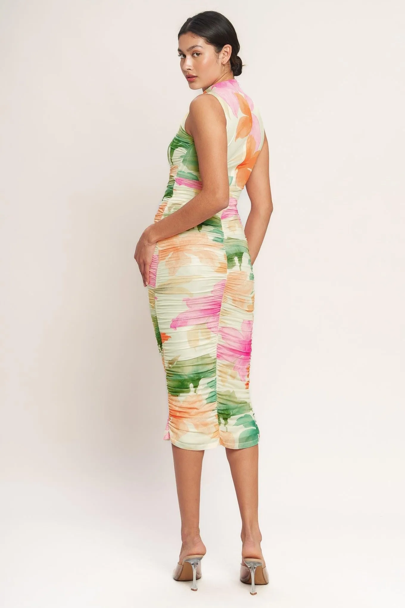 Colorful Confidence Power Mesh Midi Dress sold by Zulily product image thumbnail 2