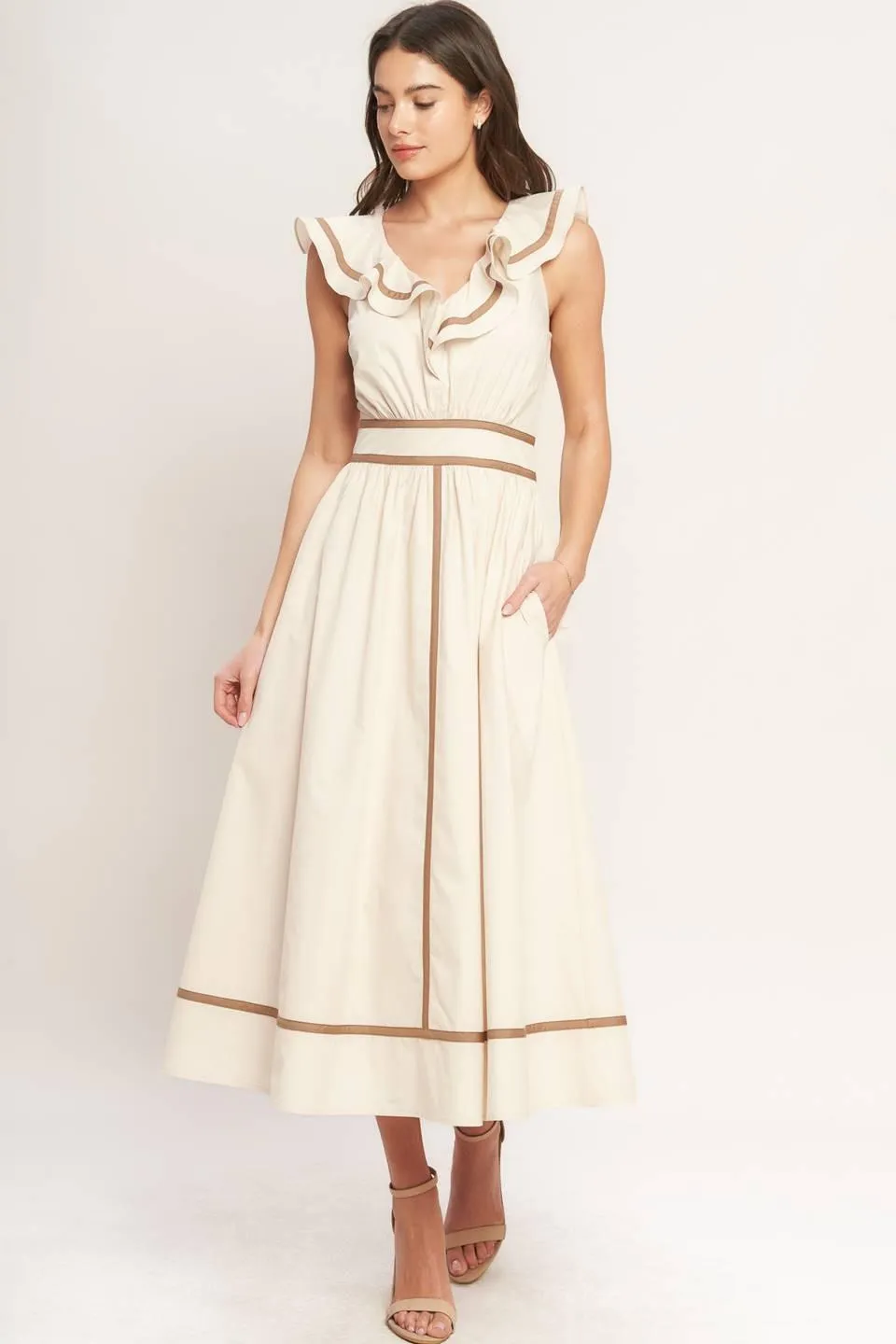 Breeze Canvas Woven Midi Dress sold by Zulily product image thumbnail 2