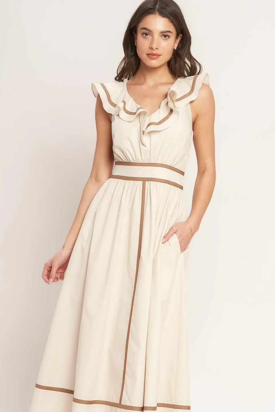 Breeze Canvas Woven Midi Dress sold by Zulily product image thumbnail 3