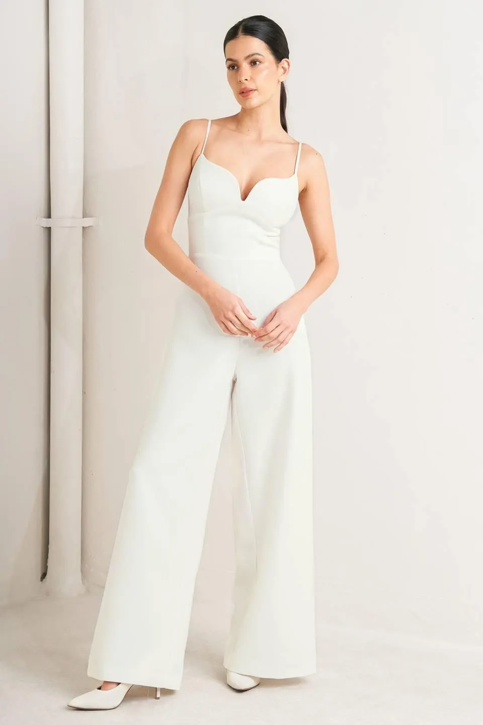 Pristine Edge Off White Woven Jumpsuit sold by Zulily product image thumbnail 3