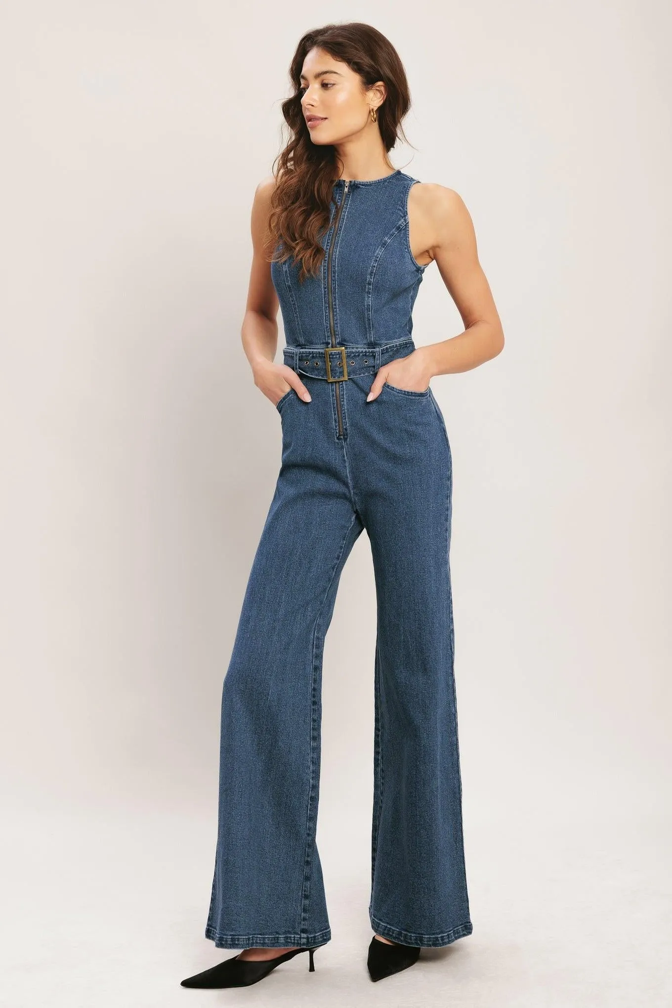 Street Chic Denim Jumpsuit sold by Zulily product image thumbnail 4