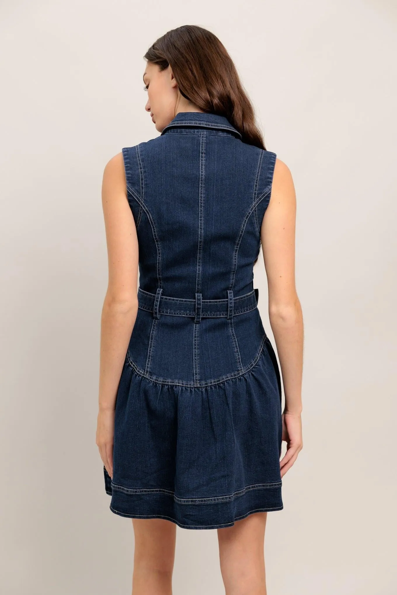 Made to Flatter Denim Mini Dress sold by Zulily product image thumbnail 2